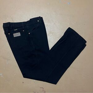 Deadstock Raw Denim Wrangler Men’s 13MWZ Black Jeans Unwashed 34x34